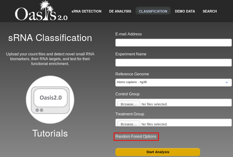 Oasis classification form